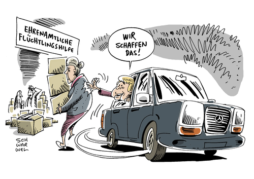 Cartoon: Ehrenamtliche Flüchtlingshelfer (medium) by Schwarwel tagged ehrenamtliche,flüchtlingshelfer,von,polizei,alleingelassen,ehrenamtlich,flüchtlinge,helfer,merkel,flüchtlingspolitik,asylpolitik,karikatur,schwarwel,ehrenamtliche,flüchtlingshelfer,von,polizei,alleingelassen,ehrenamtlich,flüchtlinge,helfer,merkel,flüchtlingspolitik,asylpolitik,karikatur,schwarwel