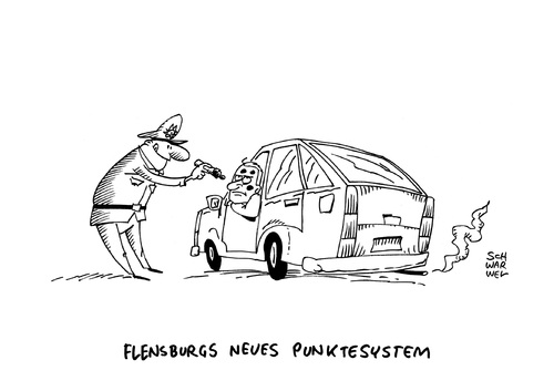 Cartoon: Flensburg neue Punkteregeln (medium) by Schwarwel tagged flensburg,neue,punkteregeln,auto,kfz,verkehr,karikatur,schwarwel,flensburg,neue,punkteregeln,auto,kfz,verkehr,karikatur,schwarwel