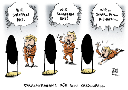 Cartoon: Flüchtlingskrise Merkel (medium) by Schwarwel tagged flüchtlingskrise,merkel,kanzlerin,forderung,eu,sondergipfel,europäische,union,flüchtlingspolitik,asyl,asylsuchende,karikatur,schwarwel,grenze,dicht,ungarn,sachsen,flüchtlingskrise,merkel,kanzlerin,forderung,eu,sondergipfel,europäische,union,flüchtlingspolitik,asyl,asylsuchende,karikatur,schwarwel,grenze,dicht,ungarn,sachsen