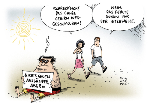 Cartoon: Fremdenhass CDU Politik (medium) by Schwarwel tagged rechtsextrem,pegida,flüchtlingscamp,kriminalität,flüchtlinge,rassismus,schwarwel,karikatur,mirganten,ausländer,gewalt,intoleranz,rechts,nazi,hass,politik,cdu,fremdenhass,fremdenhass,cdu,politik,hass,nazi,rechts,intoleranz,gewalt,ausländer,mirganten,karikatur,schwarwel,rassismus,flüchtlinge,kriminalität,flüchtlingscamp,pegida,rechtsextrem