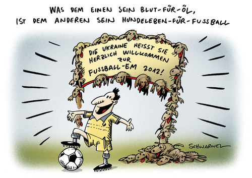 Fußball EM Ukraine Hunde Tötun Fußball EM Ukraine Hunde Tötun