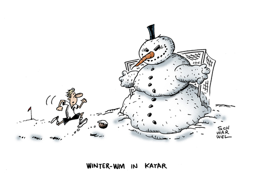 Cartoon: Fußball WM Katar Winter (medium) by Schwarwel tagged fußball,wm,weltmeisterschaft,katar,winter,schnee,kalt,karikatur,schwarwel,sport,rasen,ball,stadion,fußball,wm,weltmeisterschaft,katar,winter,schnee,kalt,karikatur,schwarwel,sport,rasen,ball,stadion