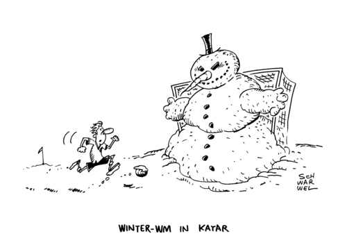 Cartoon: Fußball WM Katar Winter (medium) by Schwarwel tagged fußball,wm,weltmeisterschaft,katar,winter,schnee,kalt,karikatur,schwarwel,sport,rasen,ball,stadion,fußball,wm,weltmeisterschaft,katar,winter,schnee,kalt,karikatur,schwarwel,sport,rasen,ball,stadion