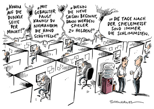 Cartoon: Gamescom Spielemesse (medium) by Schwarwel tagged gamescom,spielemesse,messe,köln,besucher,karikatur,schwarwel,gamescom,spielemesse,messe,köln,besucher,karikatur,schwarwel