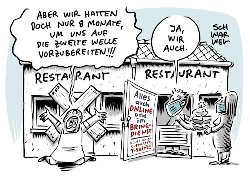 Cartoon: Gastronomie in der Pandemie (medium) by Schwarwel tagged corona,coronapandemie,covid19,virus,coronavirus,sars,coronatest,coronakrise,coronapolitik,abstandsregeln,aha,regel,schutzmaske,maske,maskenpflicht,mundnasenschutz,quarantäne,lockdown,shutdown,pandemie,kontaktbeschränkungen,wirtschaftskrise,pleite,konkurs,gastronomie,hotel,gaststätten,kneipe,bars,coronabedingte,schließung,konjunkturpaket,lieferservice,to,go,lieferdienste,solidarität,cartoon,karikatur,schwarwel,corona,coronapandemie,covid19,virus,coronavirus,sars,coronatest,coronakrise,coronapolitik,abstandsregeln,aha,regel,schutzmaske,maske,maskenpflicht,mundnasenschutz,quarantäne,lockdown,shutdown,pandemie,kontaktbeschränkungen,wirtschaftskrise,pleite,konkurs,gastronomie,hotel,gaststätten,kneipe,bars,coronabedingte,schließung,konjunkturpaket,lieferservice,to,go,lieferdienste,solidarität,cartoon,karikatur,schwarwel