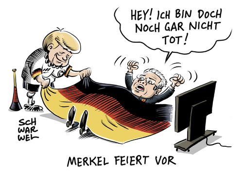 Cartoon: Gauck Nachfolger Bundespräsiden (medium) by Schwarwel tagged gauck,nachfolger,bundespräsident,merkel,entscheidung,deutschland,politik,fußball,em,europameisterschaft,karikatur,schwarwel,gauck,nachfolger,bundespräsident,merkel,entscheidung,deutschland,politik,fußball,em,europameisterschaft,karikatur,schwarwel