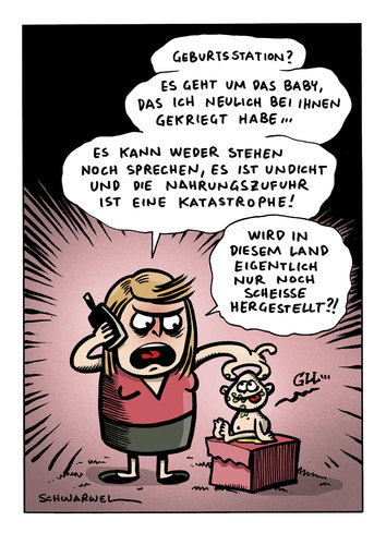 Cartoon: Geburtsstation (medium) by Schwarwel tagged cartoon,witz,schwarwel,schweinevogel,geburt,baby,station,katastrophe,entbindung,krankenhaus,mutter,kind,entbindung,krankenhaus,katastrophe,station,baby,mutter,geburt,kind,schwanger,familie,nachwuchs