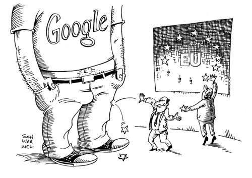 Cartoon: Google Kartellbeschwerde (medium) by Schwarwel tagged google,kartellbeschwerde,kartell,eu,kommission,europäische,union,unfairer,wettbewerb,karikatur,schwarwel,google,kartellbeschwerde,kartell,eu,kommission,europäische,union,unfairer,wettbewerb,karikatur,schwarwel