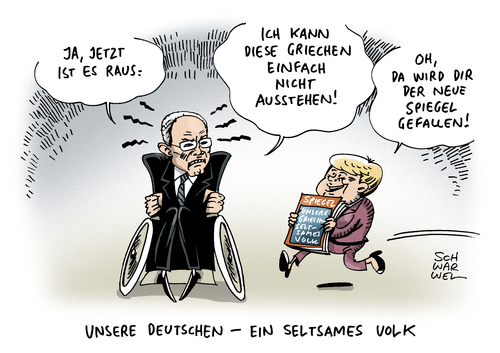 Cartoon: Grexit Schäubles Plan (medium) by Schwarwel tagged greit,schäuble,plan,merkel,griechenland,euro,aus,krise,karikatur,schwarwel,hilfe,unterstützung,eu,europäische,union,greit,schäuble,plan,merkel,griechenland,euro,aus,krise,karikatur,schwarwel,hilfe,unterstützung,eu,europäische,union