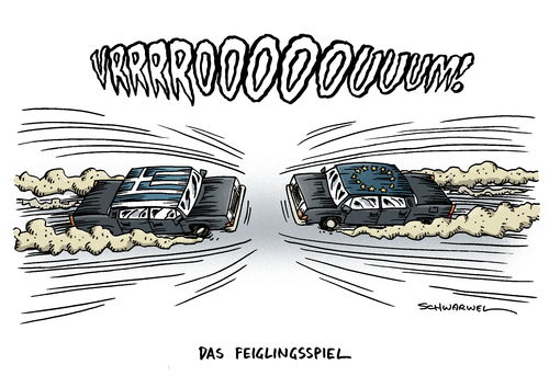 Cartoon: Griechenland Crashkurs (medium) by Schwarwel tagged griechenland,tsipras,crashklurs,außenminister,einigung,karikatur,schwarwel,griechenland,tsipras,crashklurs,außenminister,einigung,karikatur,schwarwel