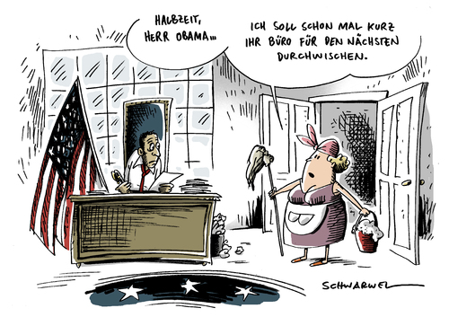 Halbe Amtszeit für Obama um Halbe Amtszeit für Obama um