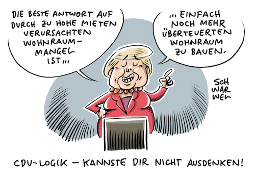 Cartoon: Hohe Mieten Wohnungsknappheit (medium) by Schwarwel tagged angela,merkel,bundeskanzlerin,kanzlerin,hohe,mieten,miete,mietspiegel,wohnungsknappheit,wohnungsnot,mietpreisbremse,spd,cdu,politik,politiker,politikerin,wohnungsmarkt,mietendeckeln,wohnungsbau,wohnraum,bezahlbarer,deutscher,mieterbund,schaffen,sozialer,baukindergeld,wohngeld,städtebauförderung,mietwucher,mietmarkt,mietenstopp,cartoon,karikatur,schwarwel,angela,merkel,bundeskanzlerin,kanzlerin,hohe,mieten,miete,mietspiegel,wohnungsknappheit,wohnungsnot,mietpreisbremse,spd,cdu,politik,politiker,politikerin,wohnungsmarkt,mietendeckeln,wohnungsbau,wohnraum,bezahlbarer,deutscher,mieterbund,schaffen,sozialer,baukindergeld,wohngeld,städtebauförderung,mietwucher,mietmarkt,mietenstopp,cartoon,karikatur,schwarwel