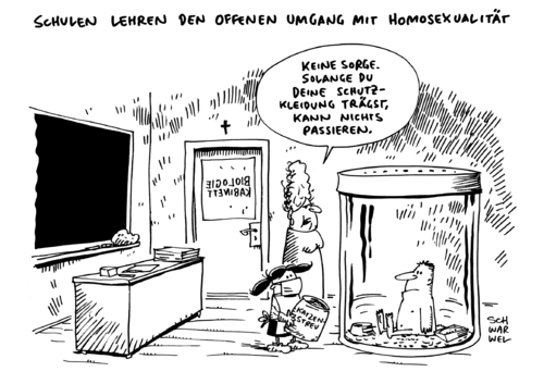 Cartoon: Homosexualität Schulunterricht (medium) by Schwarwel tagged homosexualität,schule,schulunterricht,unterricht,maischberger,talk,tv,show,fernsehen,hass,debatte,karikatur,schwarwel,schwul,lesbisch,homo,kinder,erotik,sexuelle,orientierung,mann,frau,liebe,gleichstellung,gleichberechtigung,moral,umerziehung,bildungsplan,bildung,lehrplan,lehrer,transsexuelle,intersexuelle,hetero,akzeptanz,homosexualität,schule,schulunterricht,unterricht,maischberger,talk,tv,show,fernsehen,hass,debatte,karikatur,schwarwel,schwul,lesbisch,homo,kinder,sex,erotik,sexuelle,orientierung,mann,frau,liebe,gleichstellung,gleichberechtigung,moral,umerziehung,bildungsplan,bildung,lehrplan,lehrer,transsexuelle,intersexuelle,hetero,akzeptanz