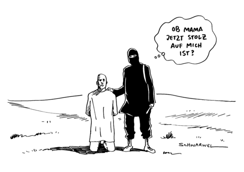 Cartoon: IS Terror Ägypten Vergeltung (medium) by Schwarwel tagged is,terror,ägypten,mord,vergeltungsschläge,vergeltung,soldaten,waffen,gewalt,karikatur,schwarwel,is,terror,ägypten,mord,vergeltungsschläge,vergeltung,soldaten,waffen,gewalt,karikatur,schwarwel