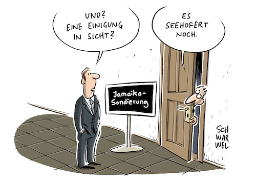 Cartoon: Jamaika Sondierungen Seehofer (medium) by Schwarwel tagged jamaika,sondierungen,verhandlungen,wahl,wahlen,bundestagswahl,csu,cdu,fdp,horst,seehofer,merkel,die,grüne,karikatur,schwarwel,politik,politiker,deutschland,bundeskanzlerin,klima,klimapolitik,flüchtlinge,kompromisse,kompromiss,union,partei,parteien,kohlekraft,kohle,wohnraum,cem,özdemir,klimaschutzpolitik,kohleausstieg,christian,lindner,jamaika,sondierungen,verhandlungen,wahl,wahlen,bundestagswahl,csu,cdu,fdp,horst,seehofer,merkel,die,grüne,karikatur,schwarwel,politik,politiker,deutschland,bundeskanzlerin,klima,klimapolitik,flüchtlinge,kompromisse,kompromiss,union,partei,parteien,kohlekraft,kohle,wohnraum,cem,özdemir,klimaschutzpolitik,kohleausstieg,christian,lindner