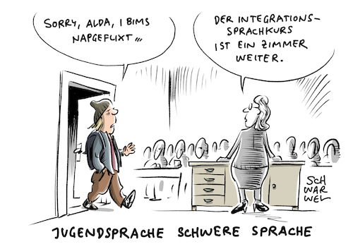 Cartoon: Jugendwort des Jahres (medium) by Schwarwel tagged jugendwort,des,jahres,bims,wort,worte,sprache,jugendsprache,napflixen,vong,tinterjährig,verballhornung,gefresht,unfly,schatzlos,geht,fit,ibims,unlügbar,sprachgebrauch,sprachkurs,jugend,karikatur,schwarwel,jugendwort,des,jahres,bims,wort,worte,sprache,jugendsprache,napflixen,vong,tinterjährig,verballhornung,gefresht,unfly,schatzlos,geht,fit,ibims,unlügbar,sprachgebrauch,sprachkurs,jugend,karikatur,schwarwel