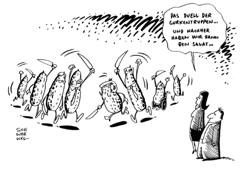 Cartoon: Koalitionsgespräche CDU CSU SPD (medium) by Schwarwel tagged schwarwel,karikatur,verhandlung,salat,gurkentruppe,gabriel,sigmar,merkel,deutschland,politik,partei,koalition,spd,csu,cdu,endspurt,koalitionsgespräche,koalitionsgespräche,endspurt,cdu,csu,spd,koalition,partei,politik,deutschland,merkel,sigmar,gabriel,gurkentruppe,salat,verhandlung,karikatur,schwarwel