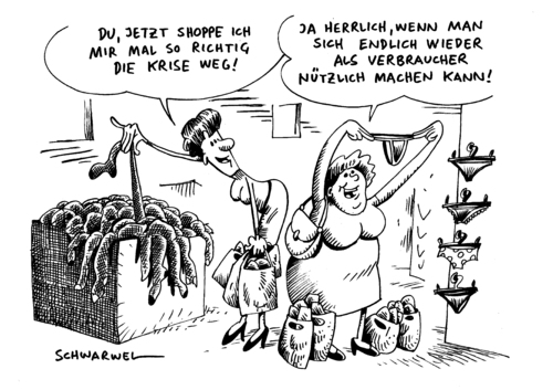 Cartoon: Konsumboom in Deutschland (medium) by Schwarwel tagged konsumboom,konsum,boom,deutschland,deutsche,shopping,einkaufen,kaufen,kauf,shoppen,krise,geld,honorar,frau,verbraucher,karikatur,schwarwel,kleidung,klamotten,konsumboom,konsum,boom,deutschland,deutsche,shopping,einkaufen,kaufen,kauf,shoppen,geld,honorar,frau,verbraucher,konsumgesellschaft,konsument,wirtschaftskrise,finanzkrise