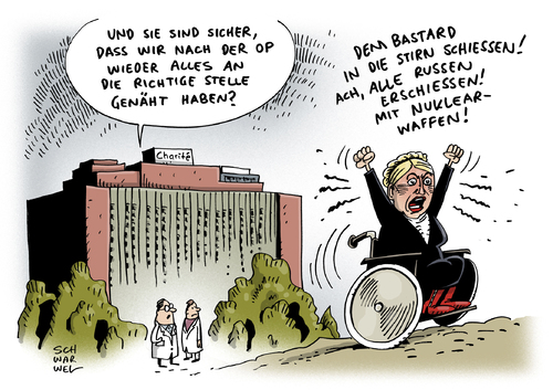 Cartoon: Krim Timoschenko (medium) by Schwarwel tagged krim,krise,timoschenko,äußerungen,rede,konflikt,krieg,auseinandersetzung,gewalt,annektion,sanktionen,karikatur,schwarwel,krim,krise,timoschenko,äußerungen,rede,konflikt,krieg,auseinandersetzung,gewalt,annektion,sanktionen,karikatur,schwarwel