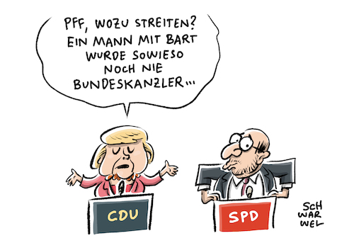 Merkel Schulz Wahlkampf