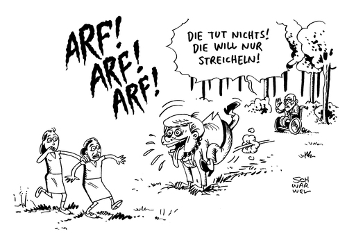 Merkel und Flüchtlingsmädchen Merkel und Flüchtlingsmädchen
