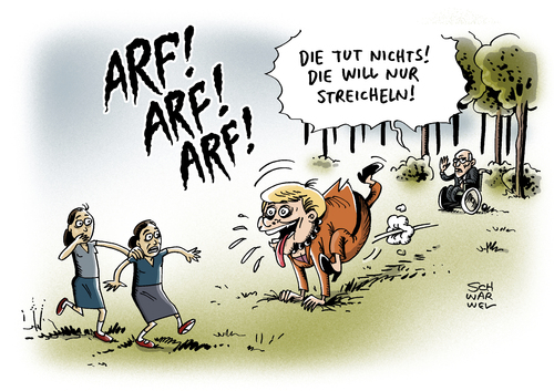 Merkel und Flüchtlingsmädchen Merkel und Flüchtlingsmädchen