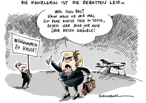 Merkel und Schäuble-Debatte