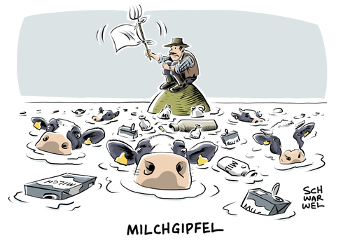 Milchgipfel wegen Niedrigpreisen Milchgipfel wegen Niedrigpreisen
