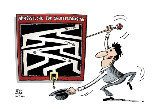 Cartoon: Mindestlohn Selbstständige (medium) by Schwarwel tagged mindestlohn,selbstaendige,niedriglohn,selbständigkeit,arbeit,job,lohn,honorar,karikatur,schwarwel,mindestlohn,selbstaendige,niedriglohn,selbständigkeit,arbeit,job,lohn,honorar,karikatur,schwarwel