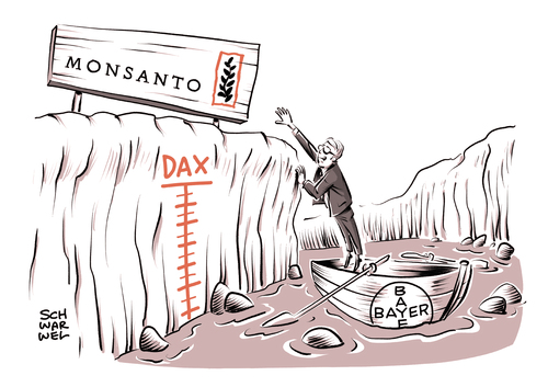 Cartoon: Monsanto Bayer Dax (medium) by Schwarwel tagged monsanto,übenrahme,bayer,ezb,profit,aktie,aktienmarkt,kurs,niedrigzins,europäische,zentralbank,dax,karikatur,schwarwel,saatgut,monsanto,übenrahme,bayer,ezb,profit,aktie,aktienmarkt,kurs,niedrigzins,europäische,zentralbank,dax,karikatur,schwarwel,saatgut