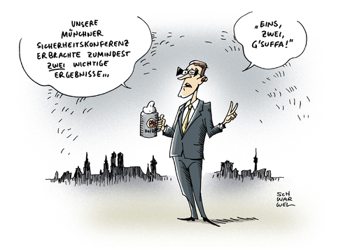 Cartoon: Münchner Sicherheitskonferenz (medium) by Schwarwel tagged sicherheitspolitische,aufgaben,sicherheitskonferenz,karikatur,schwarwel,münchen,treffen,gipfel,kongress,sicherheit,politik,bundesaußenminister,guido,westerwelle,fdp,nato,generalsekretär,anders,fogh,rasmussen,konflikt,welt,krise,transatlantische,beziehung,einsatz,mali,krieg,terror,waffen,gewalt,flüchtlinge,bomben,afghanistan,irak,milität,bündnis,armee,bundeswehr,soldat,massaker,syrien,sicherheitspolitische,aufgaben,sicherheitskonferenz,karikatur,schwarwel,münchen,treffen,gipfel,kongress,sicherheit,politik,bundesaußenminister,guido,westerwelle,fdp,nato,generalsekretär,anders,fogh,rasmussen,konflikt,welt,krise,transatlantische,beziehung,einsatz,mali,krieg,terror,waffen,gewalt,flüchtlinge,bomben,afghanistan,irak,milität,bündnis,armee,bundeswehr,soldat,massaker,syrien