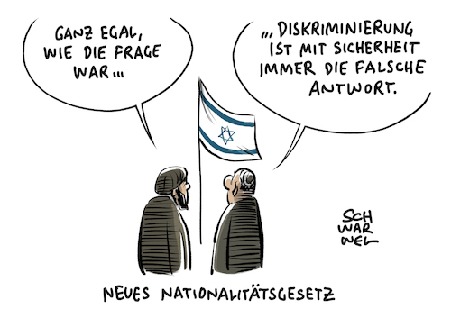 Cartoon: Neues Nationalitätsgesetz Israel (medium) by Schwarwel tagged neues,nationalitätsgesetz,nation,nationalität,israel,diskriminierung,juden,jüdisch,gesetz,nationalstaat,staat,staaten,araber,arabisch,hebräisch,jerusalem,ministerpräsident,benjamin,netanyahu,zionismus,religion,tod,der,demokratie,rassismus,rassistisch,gaza,gazastreifen,cartoon,karikatur,schwarwel,neues,nationalitätsgesetz,nation,nationalität,israel,diskriminierung,juden,jüdisch,gesetz,nationalstaat,staat,staaten,araber,arabisch,hebräisch,jerusalem,ministerpräsident,benjamin,netanyahu,zionismus,religion,tod,der,demokratie,rassismus,rassistisch,gaza,gazastreifen,cartoon,karikatur,schwarwel