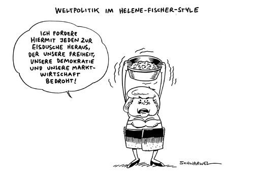 Cartoon: Nordirak Waffen Merkel Eisdusche (medium) by Schwarwel tagged nordirak,waffen,merkel,eisdusche,deutsche,irak,sondersitzung,bundestag,linke,grüne,kanzlerin,kanzler,helene,fischer,bh,weltpolitik,freiheit,demokratie,marktwirtschaft,karikatur,schwarwel,nordirak,waffen,merkel,eisdusche,deutsche,irak,sondersitzung,bundestag,linke,grüne,kanzlerin,kanzler,helene,fischer,bh,weltpolitik,freiheit,demokratie,marktwirtschaft,karikatur,schwarwel