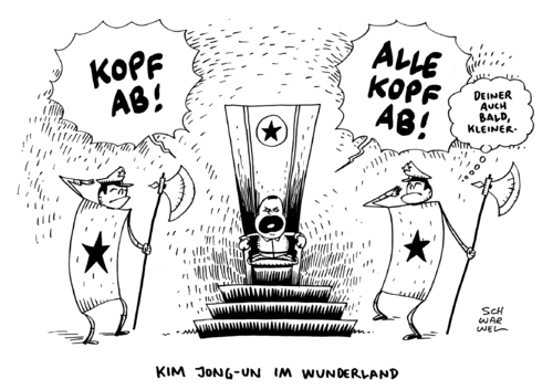 Cartoon: Nordkorea Kim Jong Un Verhaftung (medium) by Schwarwel tagged nordkorea,kim,jong,un,onkel,jang,song,thaek,kamera,tv,verhaftung,karikatur,schwarwel,china,macht,hinrichtung,gewalt,terror,mord,verbrechen,thron,nordkorea,kim,jong,un,onkel,jang,song,thaek,kamera,tv,verhaftung,karikatur,schwarwel,china,macht,hinrichtung,gewalt,terror,mord,verbrechen,thron