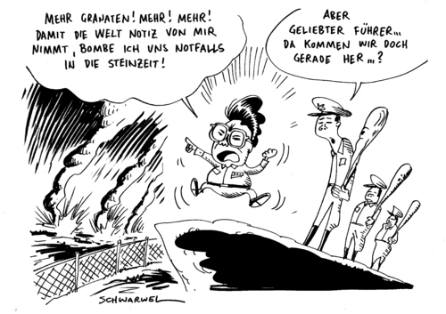 Nordkorea schießt Granaten Nordkorea schießt Granaten