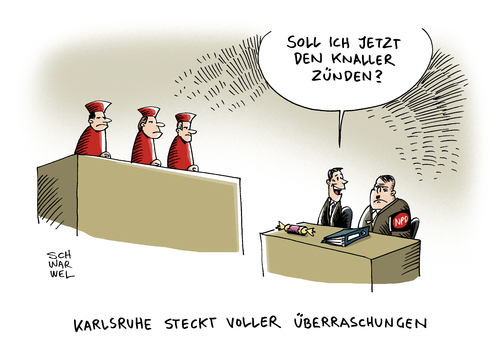 Cartoon: NPD Verbotsverfahren Knaller (medium) by Schwarwel tagged npd,verbotsverfahren,knaller,partei,rechts,nazi,verbot,gericht,gesetz,verteidiger,rechtsanwalt,karikatur,schwarwel,prozess,nationalsozialismus,verfassungsfeindlich,geistige,brandstiftung,rassismus,rassistisch,npd,verbotsverfahren,knaller,partei,rechts,nazi,verbot,gericht,gesetz,verteidiger,rechtsanwalt,karikatur,schwarwel,prozess,nationalsozialismus,verfassungsfeindlich,geistige,brandstiftung,rassismus,rassistisch