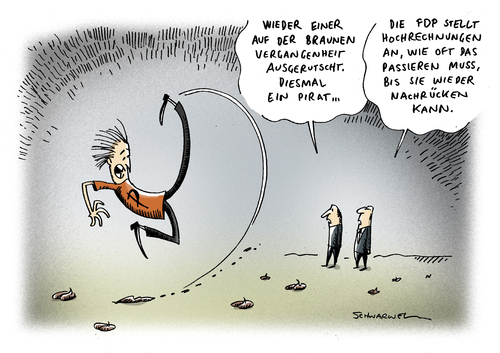 Cartoon: NSDAP Vergleich Pirat FDP (medium) by Schwarwel tagged pirat,delius,piratenpartei,partei,nsdap,rechts,rechtsextremismus,braun,kandidatur,bundesvorstand,regierung,politik,wahl,fdp,parteitag,karikatur,schwarwel,pirat,delius,piratenpartei,partei,nsdap,rechts,rechtsextremismus,regierung,bundesvorstand