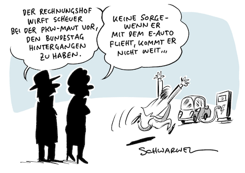 Cartoon: Pkw Maut Scheuer (medium) by Schwarwel tagged pkw,maut,autobahn,straße,verkehr,auto,automobil,scheuer,minister,rechtsverstoß,kabinett,regierung,kabinettsklausur,verkehrsminister,csu,bundestag,bundesrechnungshof,verkehrsministerium,parlament,vergaberecht,illegal,rücktritt,untersuchungsausschuss,eautor,mobilfunk,bundesregierung,elektroautos,autoindustrie,politik,wirtschaft,finanzen,politiker,ladeinfrastruktur,infrastruktur,ladeeinrichtungen,elektrofahrzeuge,kaufprämie,gebrauchtfahrzeuge,fahrzeughersteller,elektromobilität,ausbau,des,mobilfunknetzes,mobilfunkmasten,telekommunikationsunternehmen,cartoon,karikatur,schwarwel,pkw,maut,autobahn,straße,verkehr,auto,automobil,scheuer,minister,rechtsverstoß,kabinett,regierung,kabinettsklausur,verkehrsminister,csu,bundestag,bundesrechnungshof,verkehrsministerium,parlament,vergaberecht,illegal,rücktritt,untersuchungsausschuss,eautor,mobilfunk,bundesregierung,elektroautos,autoindustrie,politik,wirtschaft,finanzen,politiker,ladeinfrastruktur,infrastruktur,ladeeinrichtungen,elektrofahrzeuge,kaufprämie,gebrauchtfahrzeuge,fahrzeughersteller,elektromobilität,ausbau,des,mobilfunknetzes,mobilfunkmasten,telekommunikationsunternehmen,cartoon,karikatur,schwarwel