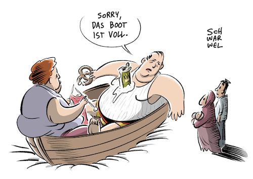 Cartoon: Populismus im Wahlkampf (medium) by Schwarwel tagged bundestagswahl,2017,bundestagswahlkampf,wahlkampf,wahl,wahlen,wähler,erststimme,zweitstimme,partei,parteien,cdu,spd,afd,alternative,für,deutschland,rechts,nazi,nazis,neonazis,rechtsextrem,rechtspopulismus,populismus,populisten,rassisten,rassismus,hetze,brandredner,hass,hassrede,das,boot,ist,voll,flüchtlinge,geflüchtete,flüchtlingskrise,flüchtlingspolitik,asyl,asylpolitik,flüchtlingsroute,schiff,rettung,mittelmeer,mittelmeerroute,deutsche,migranten,ausländerhass,ausländerfeindlichkeit,ausländerfeindlich,deutsch,politik,politiker,wutbürger,brandrede,national,nationalstolz,flagge,fahne,karikatur,schwarwel,bundestagswahl,2017,bundestagswahlkampf,wahlkampf,wahl,wahlen,wähler,erststimme,zweitstimme,partei,parteien,cdu,spd,afd,alternative,für,deutschland,rechts,nazi,nazis,neonazis,rechtsextrem,rechtspopulismus,populismus,populisten,rassisten,rassismus,hetze,brandredner,hass,hassrede,das,boot,ist,voll,flüchtlinge,geflüchtete,flüchtlingskrise,flüchtlingspolitik,asyl,asylpolitik,flüchtlingsroute,schiff,rettung,mittelmeer,mittelmeerroute,deutsche,migranten,ausländerhass,ausländerfeindlichkeit,ausländerfeindlich,deutsch,politik,politiker,wutbürger,brandrede,national,nationalstolz,flagge,fahne,karikatur,schwarwel