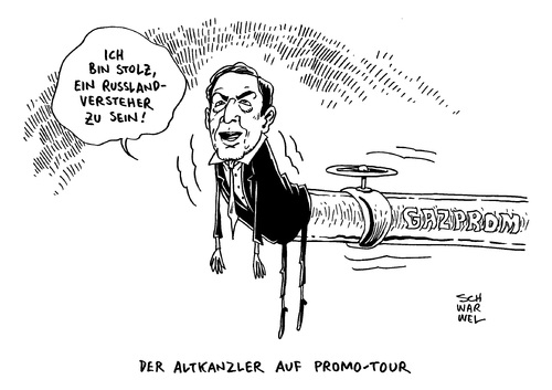 Cartoon: Schröder Russland Versteher (medium) by Schwarwel tagged gerahrd,schröder,russland,versteher,altkanzler,stolz,tag,putin,mekclenburg,vorpommern,karikatur,schwarwel,gazprom,gerahrd,schröder,russland,versteher,altkanzler,stolz,tag,putin,mekclenburg,vorpommern,karikatur,schwarwel,gazprom