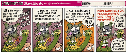 Cartoon: Schweinevogel Bier (medium) by Schwarwel tagged schweinevogel,iron,doof,sid,pinkel,comic,comicstrip,schwarwel,schweinevogel,iron,doof,sid,pinkel,comic,comicstrip,schwarwel