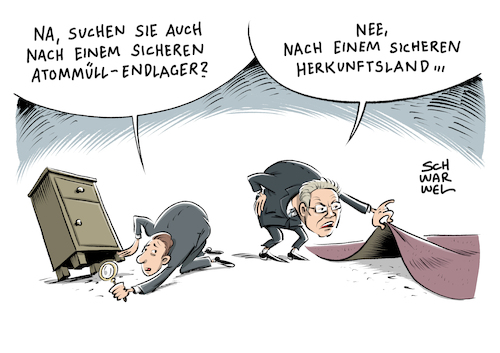 Cartoon: Sicheres Herkunftsland (medium) by Schwarwel tagged bundesrat,einstufung,abschiebung,maghreb,staat,staaten,sichere,herkunftsländer,herkunftsland,asyl,asylpolitik,flüchtlinge,geflüchtete,flüchtlingspolitik,flüchtlingskrise,karikatur,schwarwel,bundesrat,einstufung,abschiebung,maghreb,staat,staaten,sichere,herkunftsländer,herkunftsland,asyl,asylpolitik,flüchtlinge,geflüchtete,flüchtlingspolitik,flüchtlingskrise,karikatur,schwarwel