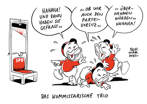 Cartoon: SPD Parteivorsitz (medium) by Schwarwel tagged spd,nahles,parteivorsitz,parteivorsitzende,partei,schwesig,dreyer,gümbel,politik,politiker,groko,wahl,wahlen,europawahl,kommunalwahl,parteispitze,parteiführung,cartoon,karikatur,schwarwel,spd,nahles,parteivorsitz,parteivorsitzende,partei,schwesig,dreyer,gümbel,politik,politiker,groko,wahl,wahlen,europawahl,kommunalwahl,parteispitze,parteiführung,cartoon,karikatur,schwarwel