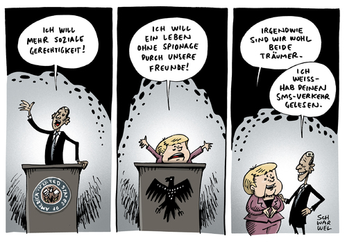 Staatsreden Obama Merkel