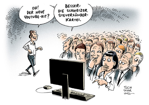 Cartoon: Steuersünder öffentlich (medium) by Schwarwel tagged steuersünder,schweiz,regierung,liste,öffentlich,netz,veröffentlichung,internet,www,karikatur,schwarwel,steuersünder,schweiz,regierung,liste,öffentlich,netz,veröffentlichung,internet,www,karikatur,schwarwel