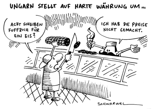 Cartoon: Streit Ungarn und dem IWF (medium) by Schwarwel tagged ungarn,streit,iwf,karikatur,schwarwel