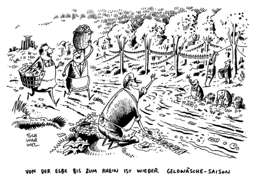 Cartoon: Stueroase Geldwäsche (medium) by Schwarwel tagged steueroase,deutschland,eldorado,geldwäsche,wirtschaft,finanzen,schwarzmarkt,karikatur,schwarwel,geld,politik,steueroase,deutschland,eldorado,geldwäsche,wirtschaft,finanzen,schwarzmarkt,karikatur,schwarwel,geld,politik