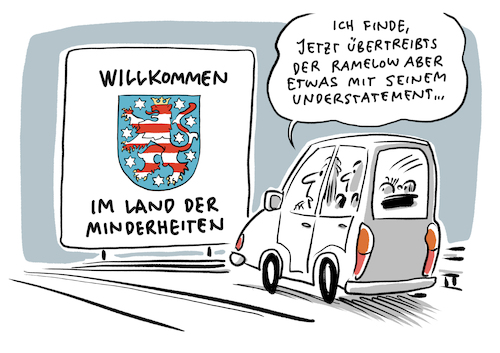 Cartoon: Thüringen Minderheitsregierung (medium) by Schwarwel tagged thüringen,landtagswahl,landtag,wahl,wahlen,regierung,minderheitsregierung,spd,die,linke,grüne,bodo,ramelow,politik,politiker,regierungskoalition,ministerpräsident,koalition,koalitionspartner,cartoon,karikatur,schwarwel,thüringen,landtagswahl,landtag,wahl,wahlen,regierung,minderheitsregierung,spd,die,linke,grüne,bodo,ramelow,politik,politiker,regierungskoalition,ministerpräsident,koalition,koalitionspartner,cartoon,karikatur,schwarwel