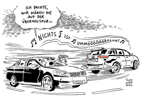 Toyota überholt Volkswagen Toyota überholt Volkswagen