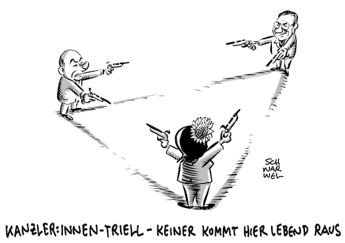 Triell Baerbock Laschet Scholz Triell Baerbock Laschet Scholz